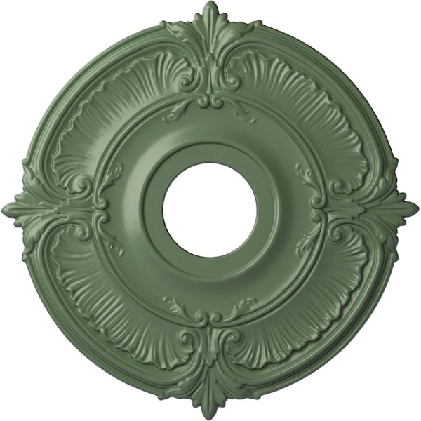 Ekena Millwork Attica Ceiling Medallion (Fits Canopies up to 5"), Hand-Painted Athenian Green, 18"OD x 4"ID x 5/8"P CM18ATAGF - main